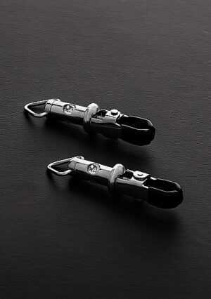 Triune - 2 Barrel Tit Clamps with 3- Gemstone