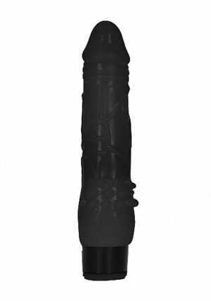 GC - 8 Inch Fat Realistic Dildo Vibe - Black - Afbeelding 3