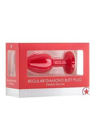 Diamond Butt Plug - Red - Regular - Afbeelding 3