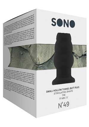 Sono - No.49 - Small Hollow Tunnel Butt Plug - 3 Inch - Blac - Afbeelding 4