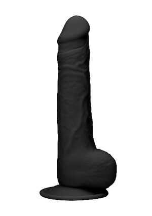 Silicone Dildo With Balls - Black - 24 cm - Afbeelding 3
