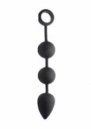 Tom of Finland Weighted Anal Ball Beads - Black