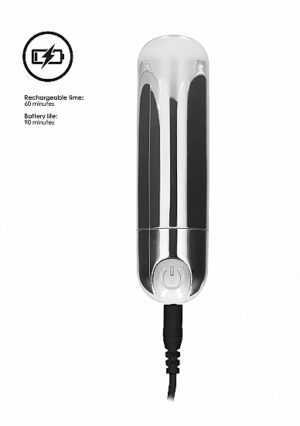7 Speed Rechargeable Bullet - Silver - Afbeelding 8