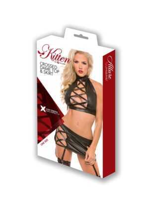 Crossed Dame Top Skirt - Black - O/S - Afbeelding 3