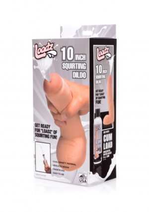 10 Inch Realistic Dual Density Squirting Dildo - Flesh - Afbeelding 7