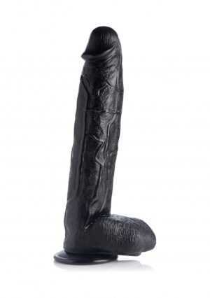Raging Rhino 17 Inch Veiny Dildo - Black