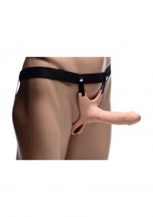 SM Hollow Silicone Dildo Strap-On - Flesh - Afbeelding 6