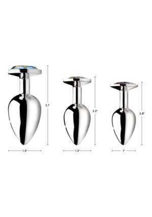 Rainbow Prism Gem Anal Plug - Medium - Silver - Afbeelding 4