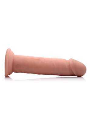 8 Inch Vibrating Remote Control Silicone Dildo - Flesh - Afbeelding 6