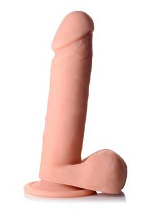 8 Inch Vibrating Remote Control Silicone Dildo with Balls - Fles - Afbeelding 6