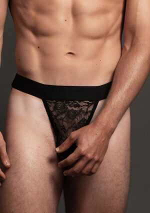 Lace Jock - Black - L/XL