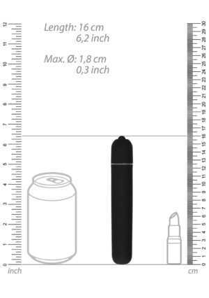Bullet Vibrator - Extra Long - Black - Afbeelding 4