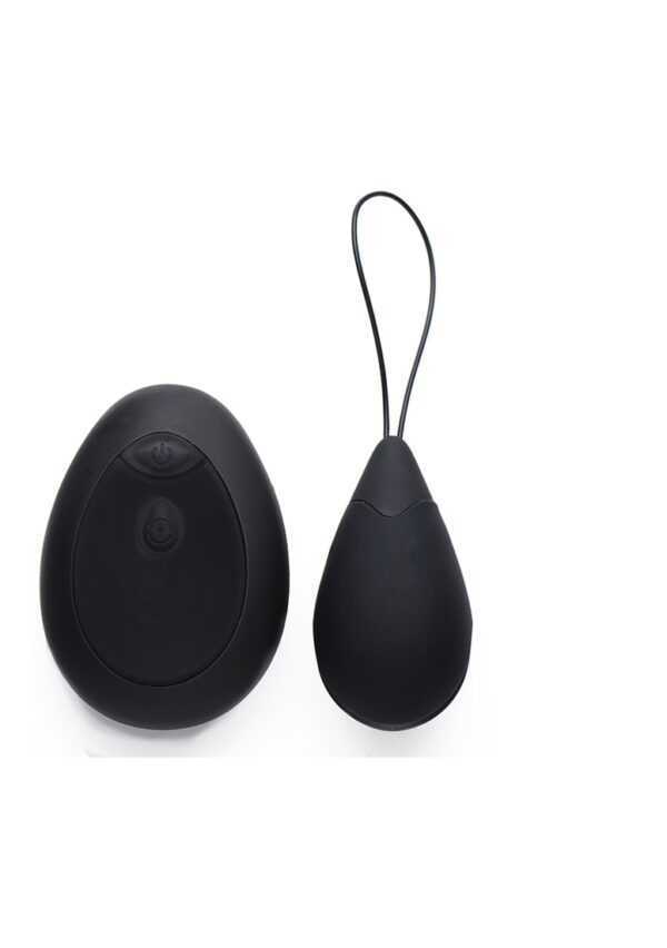 ag462 black 1 3.jpg 10X Silicone Vibrating Egg - Black