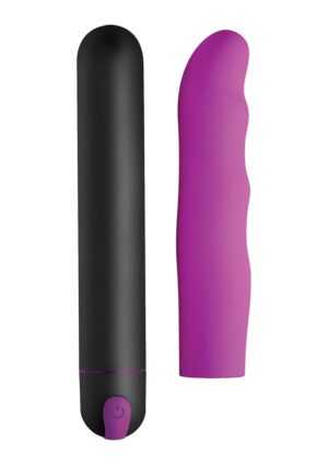 XL Bullet & Wavy Silicone Sleeve - Purple