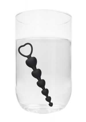 Anal Heart Beads - Black - Afbeelding 5