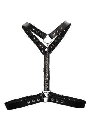Twisted Bit Black Leather Harness - Premium Leather - Black - One Size