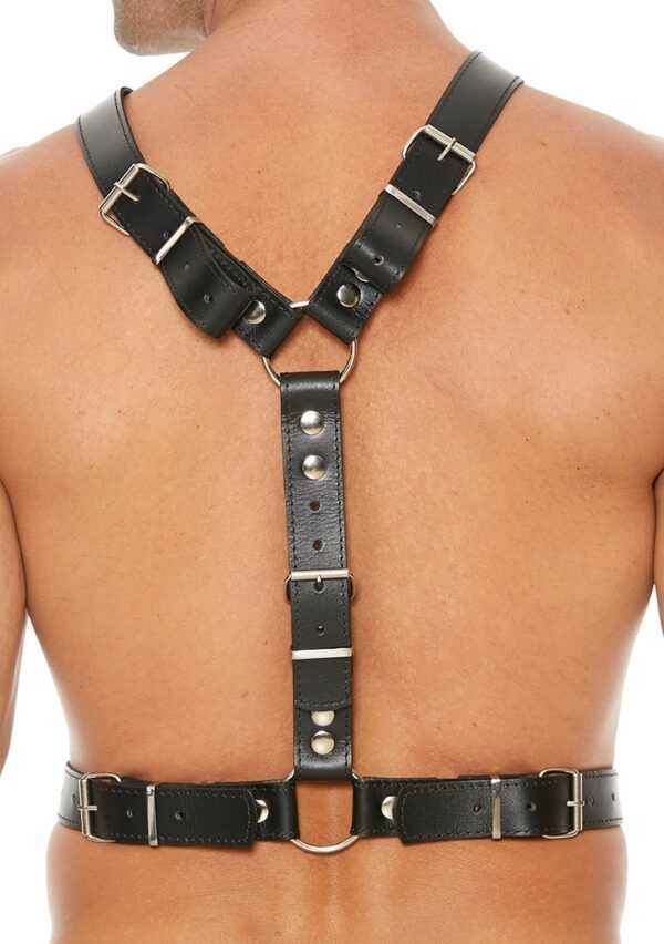 Twisted Bit Black Leather Harness - Premium Leather - Black - One Size