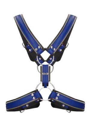 Z Series Scottish Harness - Leather - Black/Blue - L/XL
