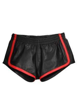 Versatile Shorts - Premium Leather - Black/Red - L/XL