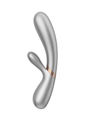 Hot Lover - Heating Rabbit Vibrator - silver/champagne - - Afbeelding 3
