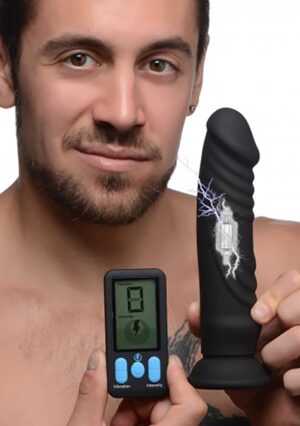 5X Vibrating & E-Stim Silicone Dildo + Remote - Afbeelding 4