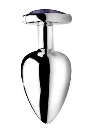 Gemstones Amethyst Heart Large Anal Plug - Afbeelding 4