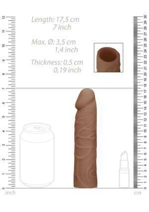 Penis Sleeve 7" - Tan - Afbeelding 8