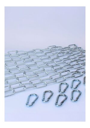 KIT 5 X 120 cm large link chain + 10 carabiners
