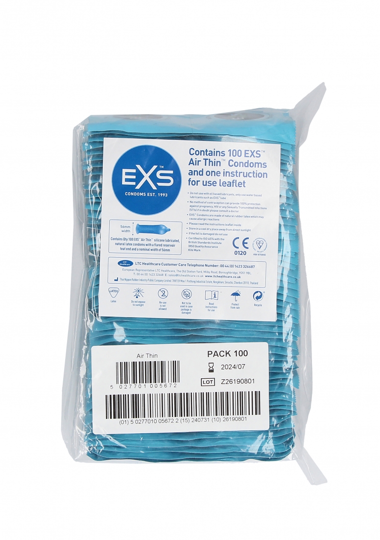 Exs Air Thin Condoms - 100 pack