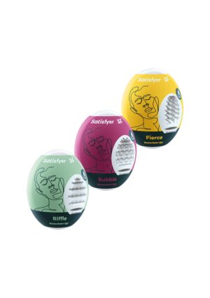 Masturbator Egg Set - Riffle. Bubble. Fierce - 3 pcs