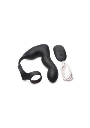 Inflatable and Vibrating Prostate Plug + Cock and Ball Ring R/C - Afbeelding 5