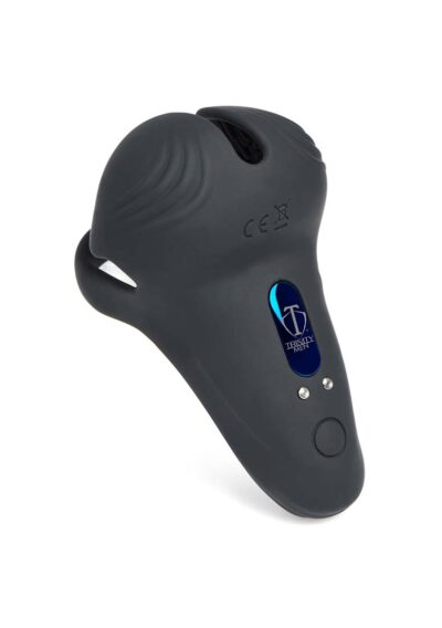 10X Silicone Cock and Ball Ring + Taint Stim - Black