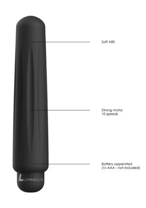 Delia - ABS Bullet With Sleeve - 10-Speeds - Black - Afbeelding 5