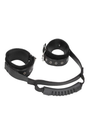 Bonded Leather Hand Cuffs With Handle - Afbeelding 5