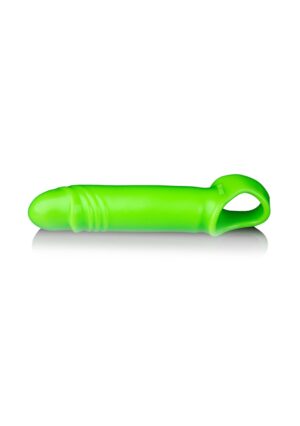 Smooth Stretchy Penis Sleeve - Glow in the Dark - Neon Green - Afbeelding 4