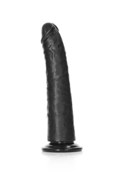 Dildo without Balls with Suction Cup - 7''/ 18 cm - black