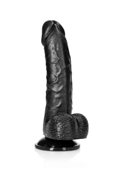 Dildo with Balls and Suction Cup - 6''/ 15.5 cm - black
