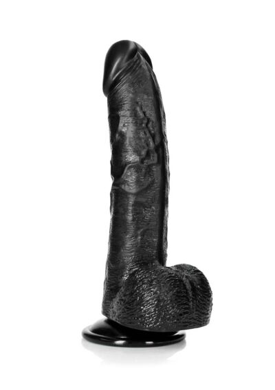 Dildo with Balls and Suction Cup - 8''/ 20.5 cm - black