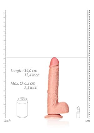 Dildo with Balls and Suction Cup - 12''/ 30.5 cm - flesh - Afbeelding 3