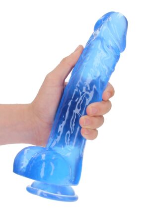 10" / 25.4 cm Realistic Dildo With Balls - Blue - Afbeelding 7