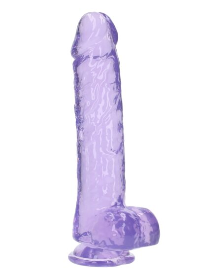 10" / 25.4 cm Realistic Dildo With Balls - Purple