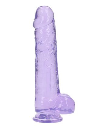 10" / 25.4 cm Realistic Dildo With Balls - Purple - Afbeelding 5