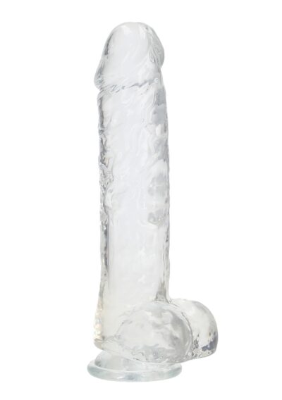 10" / 25.4 cm Realistic Dildo With Balls - Transparent