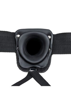 Vibrating Hollow Strap-on with Balls - 9'' / 23 cm - Black - Afbeelding 4