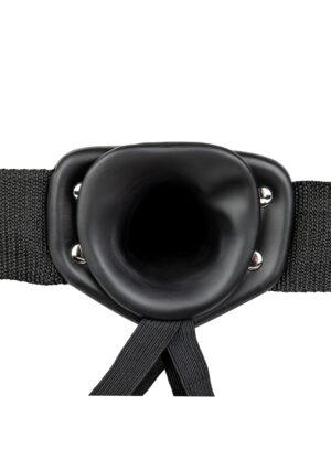 Vibrating Hollow Strap-on No Balls - 8'' / 20.5 cm - Black - Afbeelding 4