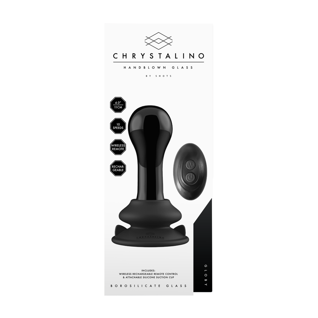 Chrystalino - Globy - Glazen Vibrator met Suction Cup