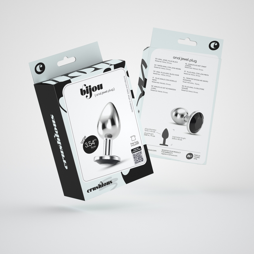 Bijou - Anale Sieraad Plug - Groot - Zwart