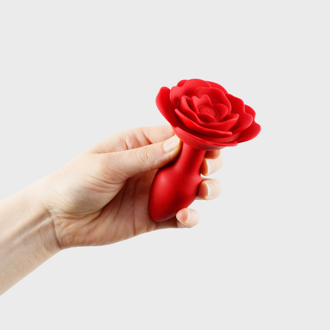 Giulietta - Draaibare Anale Rozenplug met Afstandsbediening - Rood