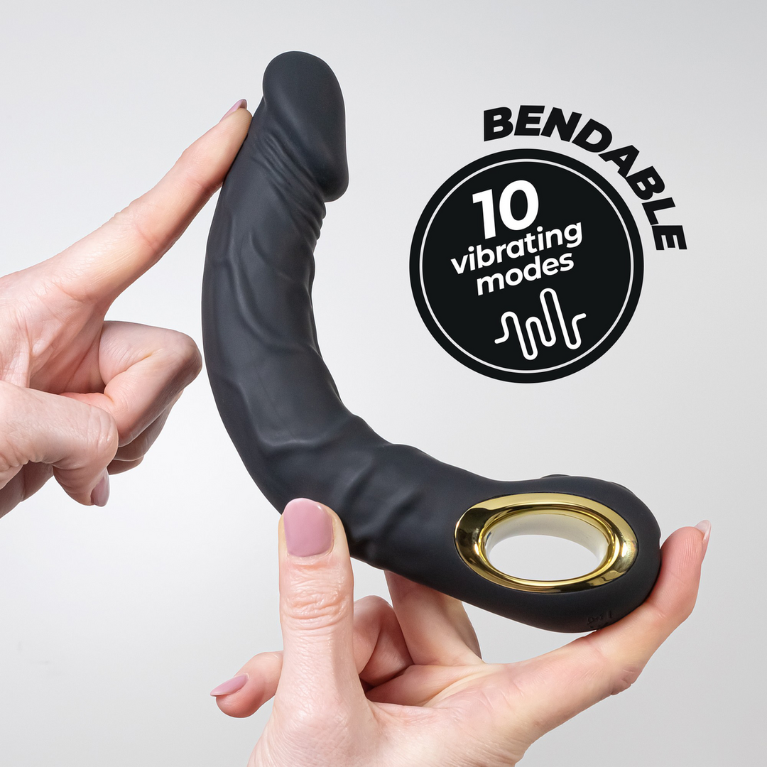Magnus Bend - Realistische Flexibele Vibrator - Zwart